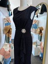 Load image into Gallery viewer, Priscilla Black Shimmer Sleeveless Long Dress