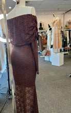 Load image into Gallery viewer, Miriam Off The Shoulder Long Sleeve Flowered Rhinestone Dress