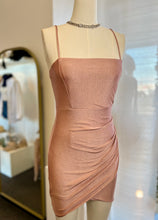 Load image into Gallery viewer, Tanya Dusty Pink Basic Sparkles Mini Dress