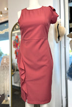 Load image into Gallery viewer, Clearance* Bianca Mauve Round neck front slit Midi dress