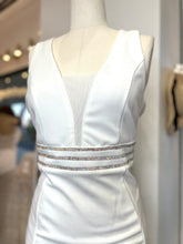 Load image into Gallery viewer, Genesis Delightfully Festive White Sequin Sleeveless Mini Dress