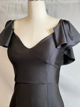 Load image into Gallery viewer, Vanessa Black V Neck Flowy Sleeves Maxi Dress