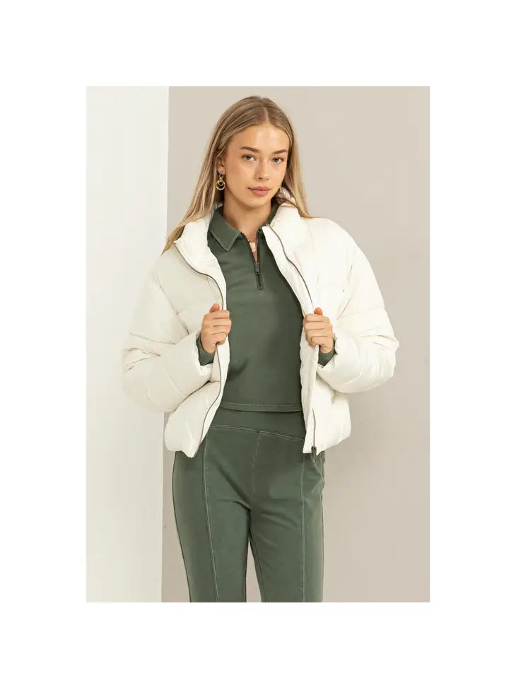 Emily weekend Ivory puffer jacket – Vianney's Closet