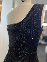 Load image into Gallery viewer, Priscila Black Sequence Sleeveless Short Dress