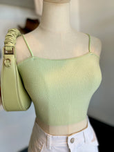 Load image into Gallery viewer, Kendall Sage or Blue Ribbed Spaghetti Strap Top