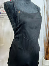 Load image into Gallery viewer, Tessa Harper Black or Natural Front Patch Pocket and Eyelet with Tie Detail Cami Romper