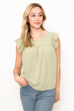 Load image into Gallery viewer, Gina Moss/Gray, Black or White Sleeveless Round Neck Top