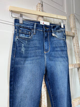 Load image into Gallery viewer, Leah Dark Blue High Rise Skinny Denim Jeans
