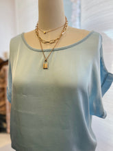 Load image into Gallery viewer, Allesha Celeste Satin Round Neck Top
