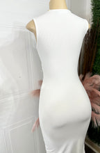 Load image into Gallery viewer, Denisse Ivory or Black Long Ribbed Lace Up Midi Dress
