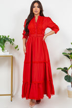Load image into Gallery viewer, Marissa Crotchet Belted Maxi Dress