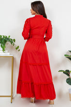 Load image into Gallery viewer, Marissa Crotchet Belted Maxi Dress