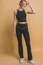 Load image into Gallery viewer, Alexa Contrasting Black and White High Waisted Yoga Pants