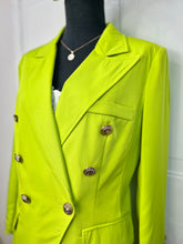 Load image into Gallery viewer, Karime Pink or Lime Green Double Breasted Long Sleeve Blazer