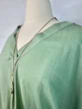 Load image into Gallery viewer, Corina Sage V-Neck High Low Top
