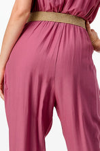 Load image into Gallery viewer, Claudia Slate Blue or Pink Drop Shoulder Belt Detail Jumper
