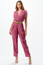 Load image into Gallery viewer, Claudia Slate Blue or Pink Drop Shoulder Belt Detail Jumper