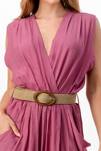 Load image into Gallery viewer, Claudia Slate Blue or Pink Drop Shoulder Belt Detail Jumper