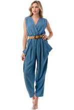 Load image into Gallery viewer, Claudia Slate Blue or Pink Drop Shoulder Belt Detail Jumper