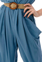 Load image into Gallery viewer, Claudia Slate Blue or Pink Drop Shoulder Belt Detail Jumper