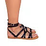 Load image into Gallery viewer, 'Aria' Black Sleek Vegan Leather Strappy Sandal