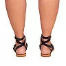 Load image into Gallery viewer, 'Aria' Black Sleek Vegan Leather Strappy Sandal