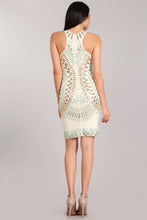 Load image into Gallery viewer, Miranda Gold/Ivory or Peach/Gold Sleeveless Sequin Dress