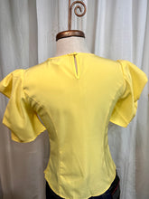 Load image into Gallery viewer, Angie Yellow Criss Cross Neck Band Top