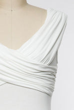 Load image into Gallery viewer, Cristine Solid Criss Cross Off Shoulder Bodysuit
