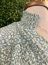 Load image into Gallery viewer, Wendy Pistachio Long Sleeve Smocked Sheer Dress