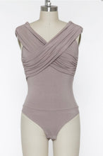 Load image into Gallery viewer, Cristine Solid Criss Cross Off Shoulder Bodysuit