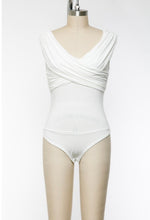Load image into Gallery viewer, Cristine Solid Criss Cross Off Shoulder Bodysuit