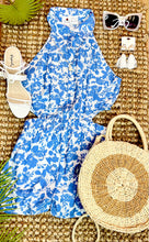 Load image into Gallery viewer, Aubrielle Light Blue Buttoned up Romper.