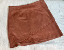 Load image into Gallery viewer, Ferny Faux Suede Cross Over Skirt