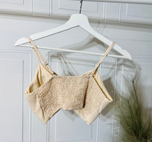 Load image into Gallery viewer, Julieta Ivory Front Twist Padded Crop Top