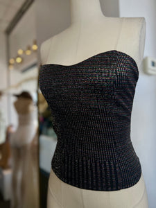 Clearance* Savy Multi Color Shimmer Cropped Tube Top
