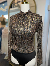 Load image into Gallery viewer, Paola Foil Leopard Print Bodysuit