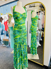 Load image into Gallery viewer, Julianna tropical Print Halter Neck Maxi Dress