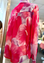 Load image into Gallery viewer, Kayla Lime Green or Hot Pink Floral Long Sleeve Button Down Blouse