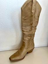Load image into Gallery viewer, Sophie Black or Sand Suede Western Chunky Boot
