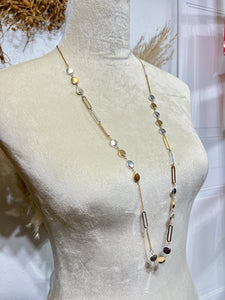 Shirley Gold and Silver Long Necklace