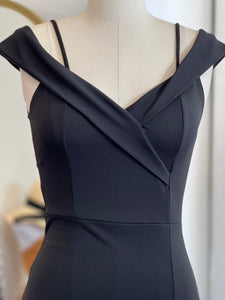 Abigail Red, Royal or Black Stretchy Off The Shoulder Gown