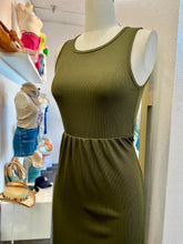 Load image into Gallery viewer, Isabella Green Olive Maxi Dress