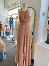 Load image into Gallery viewer, Alayna Rose Gold or Black Halter Neckline Maxi Dress