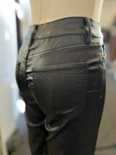 Load image into Gallery viewer, Chantel Black Vegan Leather Sparkly Skinny Jeans