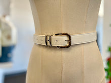 Load image into Gallery viewer, Tannia White or Navy Blue Leather Adjustable Belt