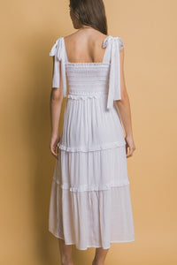 Aracely Pleated Smocked Dress