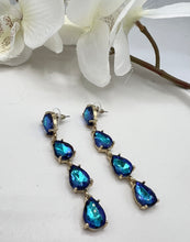 Load image into Gallery viewer, Alice Purple, Blue or Navy-Blue Drop Earrings