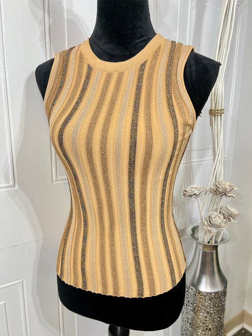 Ginna Black or Tan Gulianna Ribbed Sweater Tank