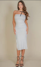 Load image into Gallery viewer, Savannah Pink or White Split Hem Tube Dress